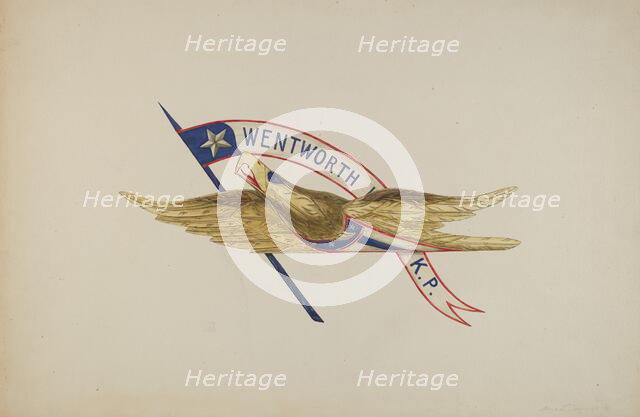 Carved Eagle, c. 1942. Creator: Alice Cosgrove.