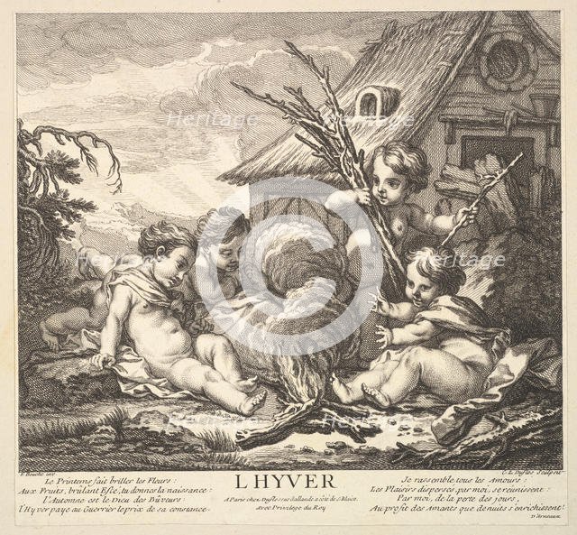 Winter, 1735-86. Creator: Claude Augustin Duflos le Jeune.