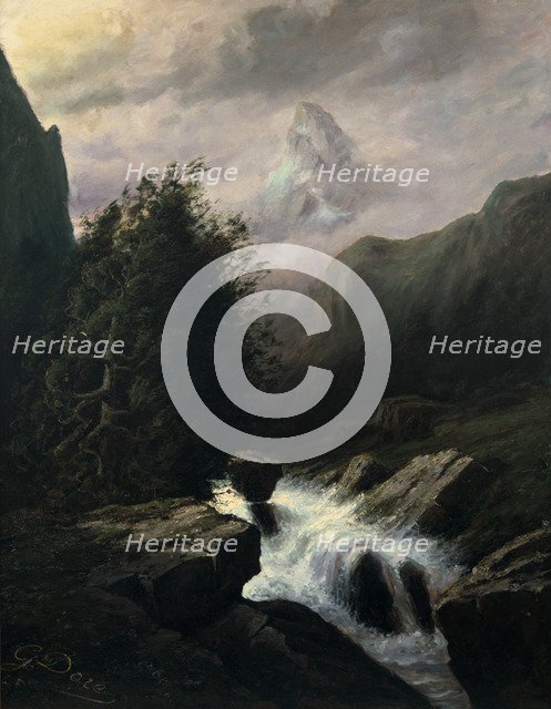 'Storm on the Cervin Mountain', 19th century.  Artist: Gustave Doré