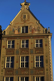 Façade detail of old burgher and merchant houses, Dlugi Targ (Long Market), Gdansk, Poland, 2015. Creator: Unknown.