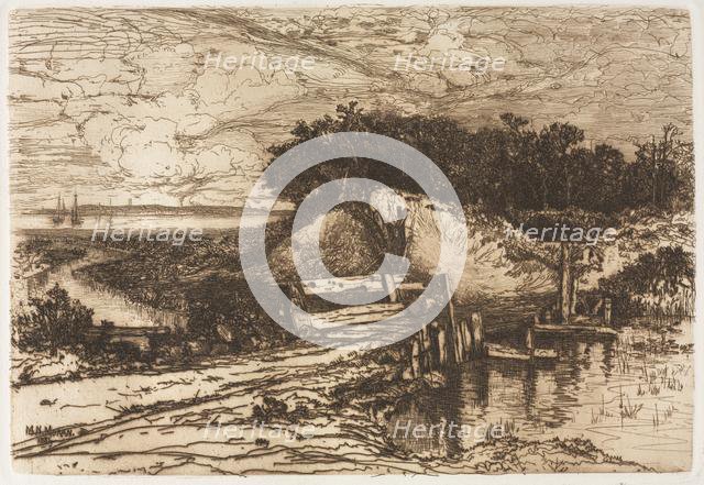 Gardiner's Bay, Long Island, seen from Fresh Pond, 1881. Creator: Mary Nimmo Moran (American, 1842-1899).