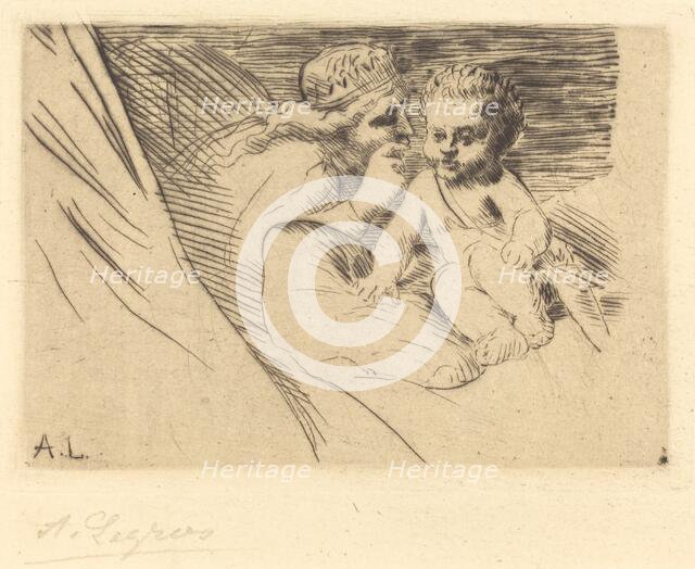 Mab and Cupid (Mab et Cupidon). Creator: Alphonse Legros.