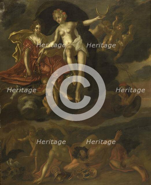 Diana and Virtus Punish Venus and Bacchus, 1694. Creator: T van Malsen.