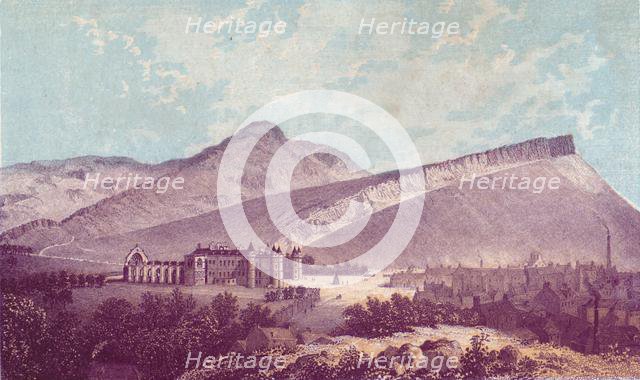 'Holyrood Palace & Arthur Seat', c1880.  Creator: J Ramage.