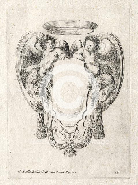 New Model for a Cartouche, 1647. Creator: Stefano Della Bella (Italian, 1610-1664).
