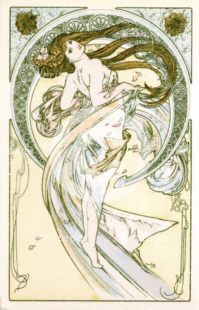 'Dancing', 1900. Artist: Alphonse Mucha