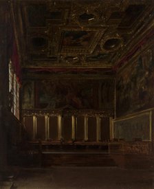 The Hall of Ambassadors in the Doge's Palace in Venice, 1873. Creator: Wladyslaw Czachorski.