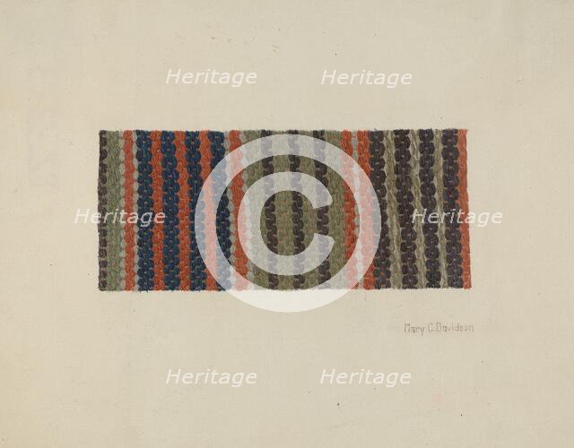 Woven Textile, 1935/1942. Creator: Mary C. Davidson.