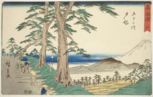 Totsuka—No. 6, from the series "Fifty-three Stations of the Tokaido (Tokaido gojusan...,c. 1847/52. Creator: Ando Hiroshige.