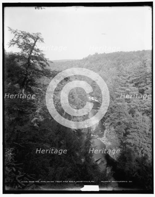 Down the Analomink from high rock, Henryville, Pa., between 1890 and 1901. Creator: Unknown.