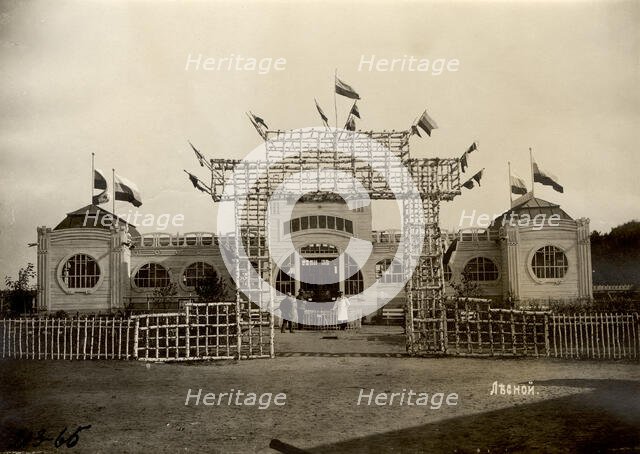 Gate to the forest pavilion, 1911. Creator: A. A. Antonov.