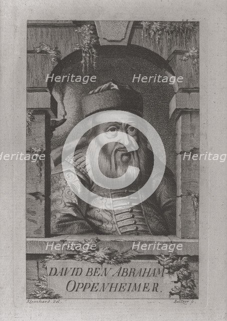 Portrait of David Oppenheim (1664-1736), chief rabbi of Prague, 1773. Artist: Balzer, Johann (1738-1799)