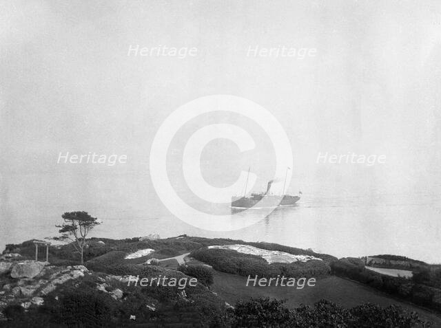 Unknown steam vessel, unknown location, 1905. Creator: Robert Augustus Henry L'Estrange.