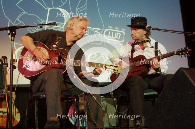 Mike Dowling and Ben Tyzack, Crawley Blues Festival, Hawth, Crawley, West Sussex, Oct 2015. Artist: Brian O'Connor.