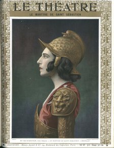 Ida Rubinstein as Saint Sebastián in "The Martyrdom of Saint Sebastián" at the Chatelet... , 1911. Creator: Anonymous.