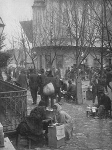 'Public Letter-writers in a Constantinople Street', 1913. Artist: Unknown.