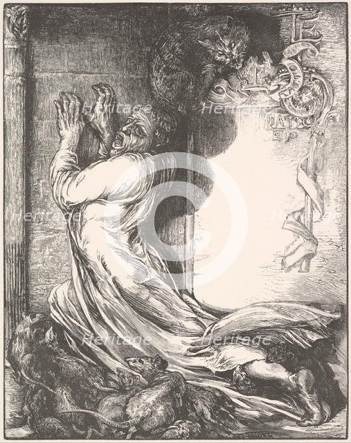 Bishop Hatto and the Rats, ca. 1866-67. Creator: Henry Marsh.