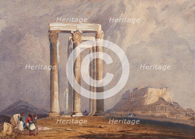 The Temple of Jupiter Olympus, Athens, about 1832. Creator: Clarkson Stanfield.