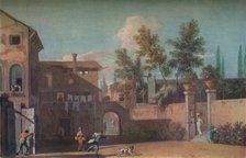 'Courtyard of an Italian Villa', c1700 (1935). Artist: Marco Ricci.