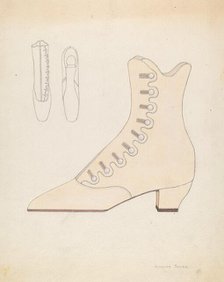 Woman's Shoe, c. 1936. Creator: Roberta Spicer.