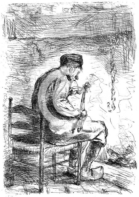 'The Smoker', c1880-1882. Artist: Jozef Israels