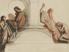 Study For A Fresco Depicting The Sacraments Of Confession And Absolution, Chapel Of..., c1842-1844. Creator: Henri Lehmann.