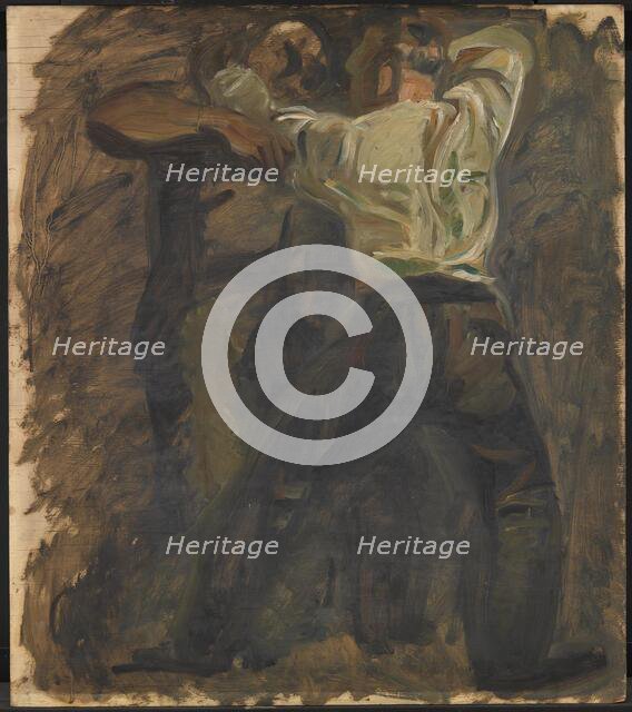 Two Men Fighting, 1894-1910. Creator: Oluf Hartmann.