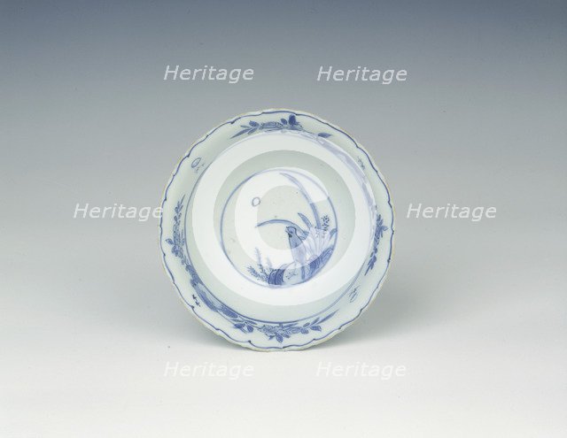 Kraak blue and white bowl with birds and flowers, Ming dynasty, China, 1560-1580. Artist: Unknown