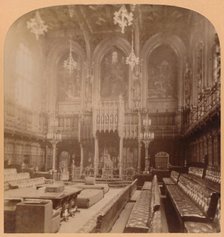'House of Lords, Houses of Parliament, London, England', 1900.  Creator: Underwood & Underwood.