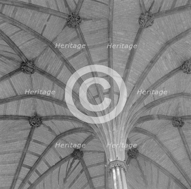 Fan vaulting in Westminster Abbey, London, 1945-1980. Artist: Eric de Maré