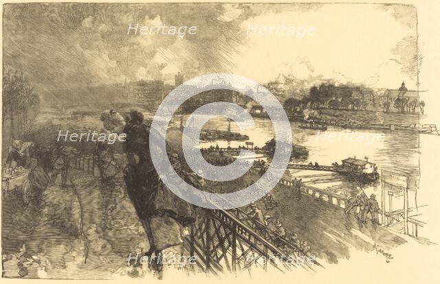 The Seine near the Austerlitz Bridge, 1888. Creator: Auguste Lepere.