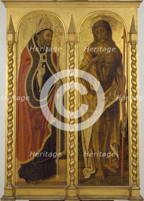 Saint Benedict and Saint John the Baptist, 1487-1492. Creator: Vittore Crivelli.