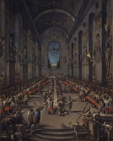 The refectory of the Franciscan brothers, c.1735. Creator: Magnasco, Alessandro (1667-1749).