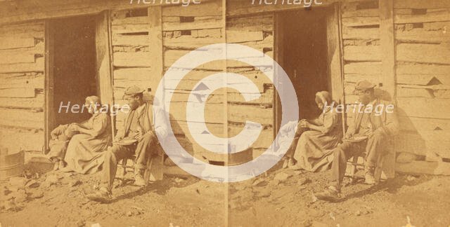 A cabin door on Sunday morning, c1850-c1930. Creator: Unknown.