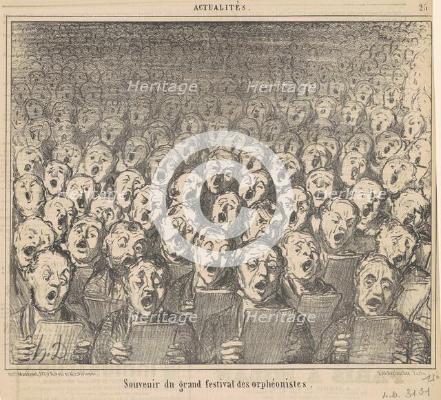 Souvenir du grand festival des orphéonistes, 19th century. Creator: Honore Daumier.