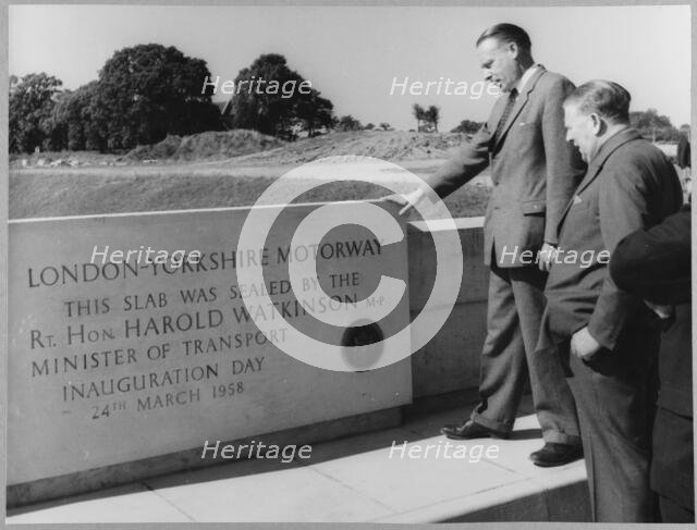 M1, Junction 10, Slip End, Central Bedfordshire, 07/09/1959. Creator: John Laing plc.