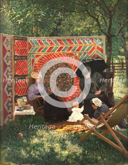 The painter's family in Marquartstein, c.1895. Creator: Henry Brokman.