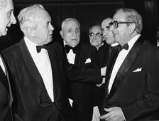 Itzhak Navon (1921- ), President of Israel, with Harold Wilson, Lord Janner and Peter Schnieder. Artist: Unknown