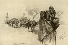 Woman and child near the Kobri el Gezira Bridge, Cairo, 1898. Creator: Christian Wilhelm Allers.