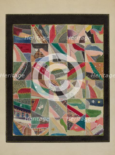 Crazy Quilt, c. 1936. Creator: Lena Nastasi.
