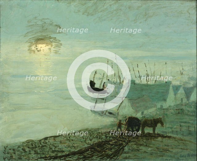 Beach Scene (verso of 1929.6.79A), ca. 1910. Creator: John Noble.