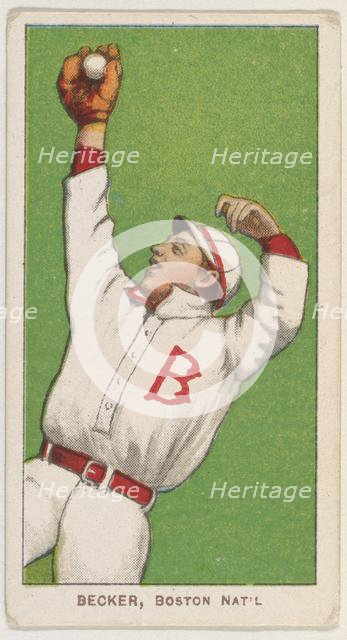 Becker, Boston, National League, from the White Border series (T206) for the American T..., 1909-11. Creator: American Tobacco Company.
