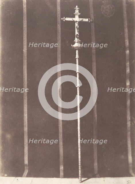 Jérusalem, croix en argent ciselé, donnée par Louis XIII à l'Eglise du Saint Sépulcre, 1854. Creator: Auguste Salzmann.