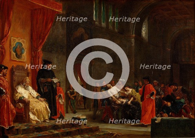 The Two Foscari, 1855. Artist: Delacroix, Eugène (1798-1863)