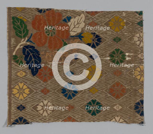 Fragment (From a Karaori), Japan, Edo period (1615-1868), 17th century. Creator: Unknown.