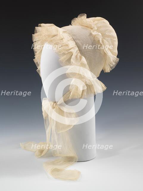 Morning cap, American, 1835. Creator: Unknown.