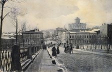 View of Znamenka Street in winter, Moscow, Russia, early 20th century. Artist: Unknown