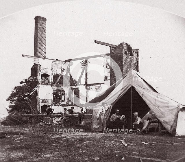 Bull Run, Mrs. Henry's House, 21 July 1861, 1861. Creator: George N. Barnard.