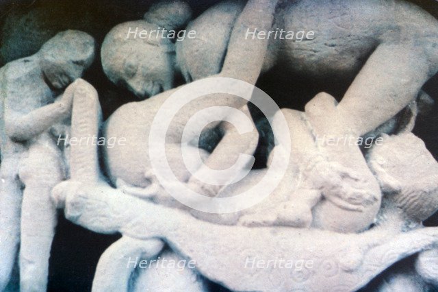 Erotic Sculpture, Khajuraho, India. c950-1050. (20th century). Artist: Unknown