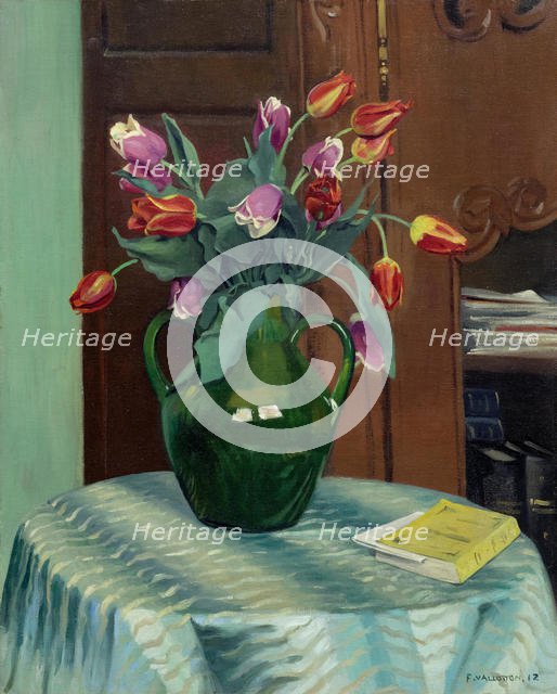 Tulipes roses et rouges (Pink and red tulips), 1912. Creator: Vallotton, Felix Edouard (1865-1925).
